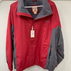 RedHead Vibrant Red and Soft Gray Jacket